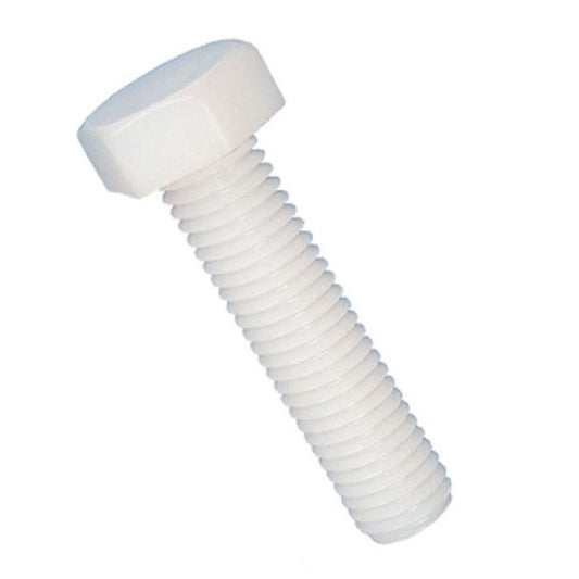 Hex Head Screws - 6-32 UNC -3.5mm- 6.4 mm - Nylon -Zytel 101-
