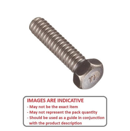 1060925 | SC050M-012-H-TC1 (PK-5) --- Hex Head Screws - M5 - 5x0.8mm - 12 mm - Titanium CP Grade 1 Full Thread Screw