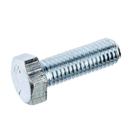 Hex Head Screws - M6 - 6x1mm - 65 mm - Zinc Plated Steel Full Thread