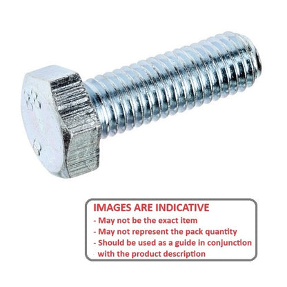 1056931 | SC048W-019-HS-CZ (PK-100) --- Hex Head Screws - 3/16-24 BSW - 4.76mm - 19.1 mm - Zinc Plated Steel Full Thread Screw