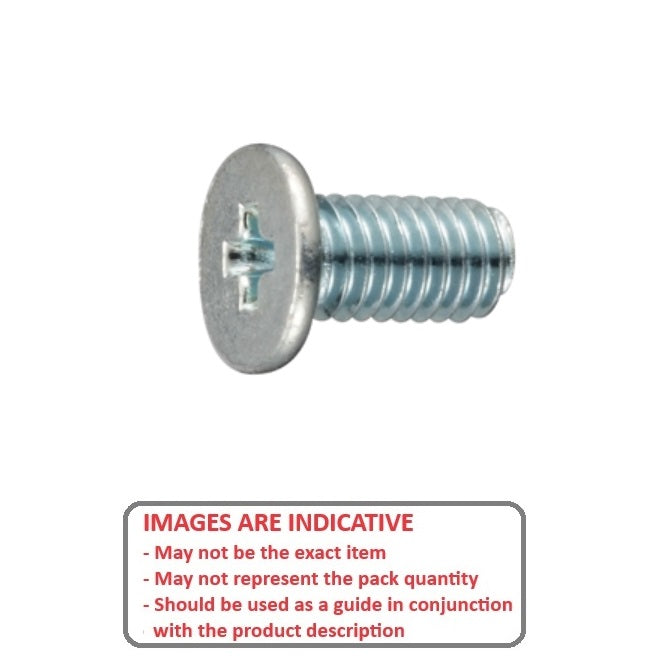 1040520 | SC025M-003-ULH-PH-CZ (PK-50) --- Ultra Low Head Screws - M2.5 - 2.5x0.45mm - 3 mm - Alloy Steel - Trivalent Chromate Phillips Screw
