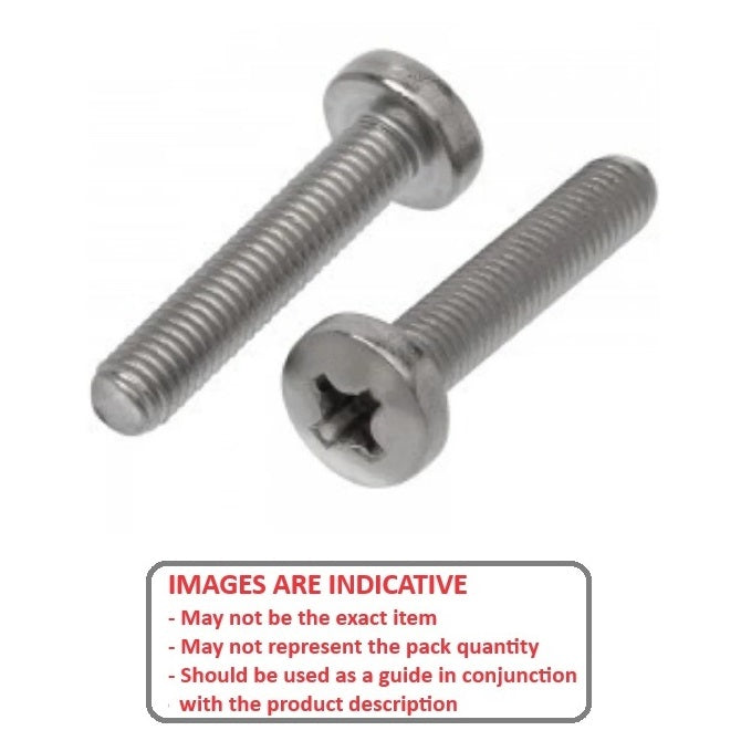 1044724 | SC030M-020-P-PH-TC1 (PK-10) --- Pan Head Screws - M3 - 3x0.5mm - 20 mm - Titanium CP Grade 1 Phillips Screw