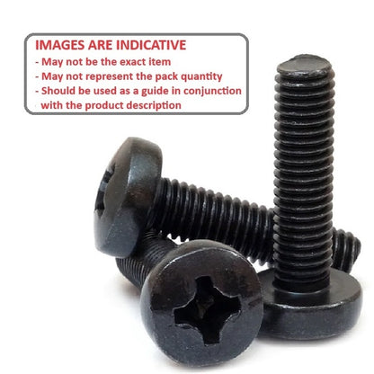 1042076 | SC028C-013-P-PH-C (PK-50) --- Pan Head Screws - 4-40 UNC - 2.85mm - 12.7 mm - Black Oxide Steel Phillips Screw