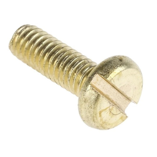 Pan Head Screws - M10 - 10x1.5mm - 20 mm - Brass Slotted