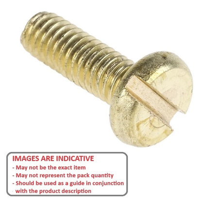 1044192 | SC030M-010-P-SL-BR (PK-100) --- Pan Head Screws - M3 - 3x0.5mm - 10 mm - Brass Slotted Screw