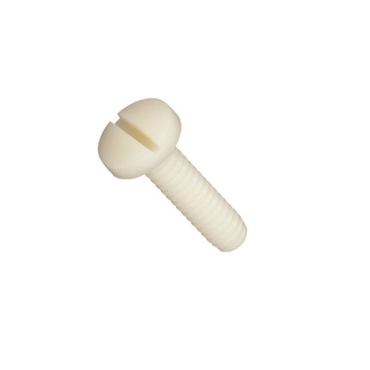 Pan Head Screws - M3 - 3x0.5mm - 15 mm - Natural Nylon 6.6 Slotted
