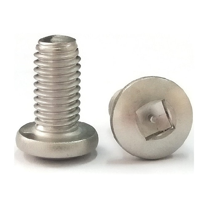 Security Screws - M6 - 6x1mm - 12 mm - Steel Case Hardened Zinc Alloy Post Combi Square