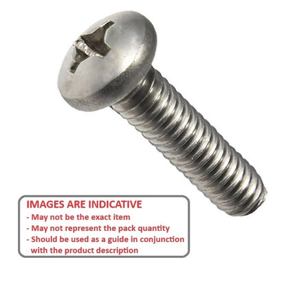 1040820 | SC022C-016-P-PH-S4 (PK-10) --- Pan Head Screws - 2-56 UNC - 2.18mm - 15.9 mm - 304 Stainless Phillips Screw