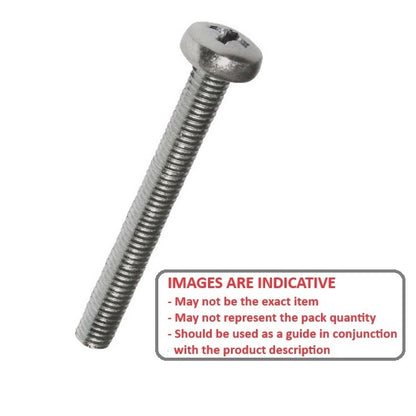 1067393 | SC060M-035-P-PH-S6 (PK-50) --- Pan Head Screws - M6 - 6x1mm - 35 mm - 316 Stainless Phillips Screw
