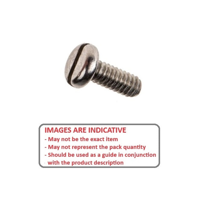 1043484 | SC030M-006-P-SL-S3 (PK-10) --- Pan Head Screws - M3 - 3x0.5mm - 6 mm - 303 Stainless Slotted Screw