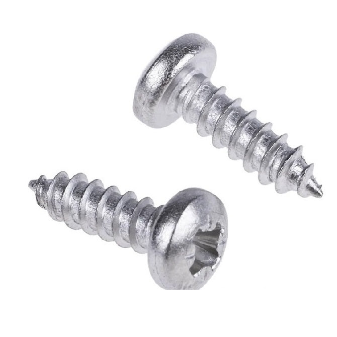 Self Tapping Screws - 4.76x9.5 mm - 10 or 3/16 Pan Head - Stainless Steel 316 Similar to A4, 18-10 