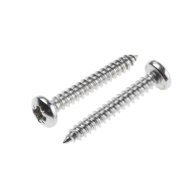 Self Tapping Screws - 6.35x63.5 mm - 14  Pan Head - Stainless Steel 316 Similar to A4, 18-10 