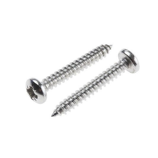 Self Tapping Screws - 4.17x38.1 mm - 8  Pan Head - Stainless Steel 304 Similar to A2, 18-8 HRB80