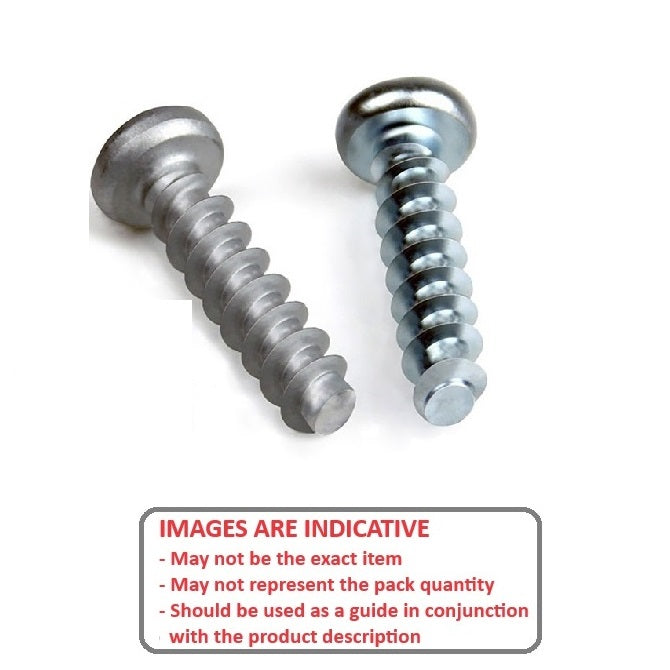 1052735 | SCT0400-010-PLH-P-PH-CZ (PK-1000) --- Self Tapping Screws - 4x10 mm - - Hard or Soft Plastics - Zinc Plated and Waxed Screw