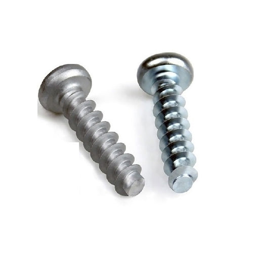 Self Tapping Screws - 2.52x12.7 mm - 3  Soft Plastics - Zinc Plated Steel