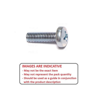 1043536 | SC030M-006-P-PH-CZ (PK-10) --- Pan Head Screws - M3 - 3x0.5mm - 6 mm - Zinc Plated Steel Phillips Screw