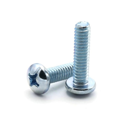 1082044 | SC080M-025-P-PZ-CZ (PK-100) --- Pan Head Screws - M8 - 8x1.25mm - 25 mm - Zinc Plated Steel Pozidrive Steel Screw