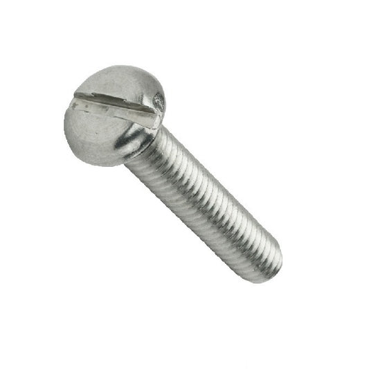 Pan Head Screws - M2.5 - 2.5x0.45mm - 12 mm - Zinc Plated Steel Slotted