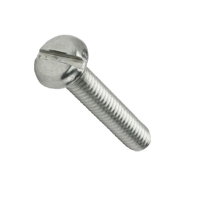 Pan Head Screws - M5 - 5x0.8mm - 40 mm - Zinc Plated Steel Slotted