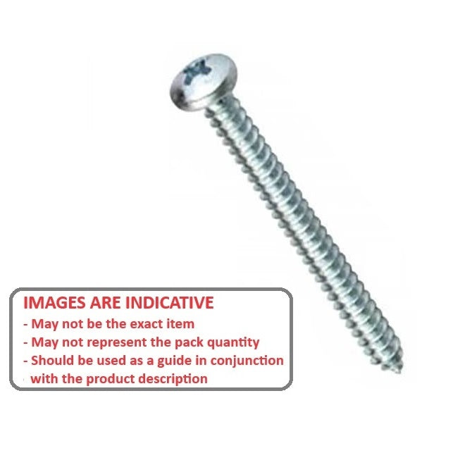 1049235 | SCT0350-032-P-PH-CZ (PK-100) --- Self Tapping Screws - 3.5x31.8 mm - 6 Pan Head - Zinc Plated Steel Screw