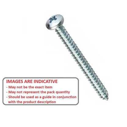 1054847 | SCT0417-051-P-PH-CZ (PK-100) --- Self Tapping Screws - 4.17x50.8 mm - 8 Pan Head - Zinc Plated Steel Screw