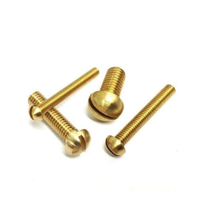 Round Head Screws - 5/16-18 BSW - 7.94mm - 50.8 mm - Brass Slotted