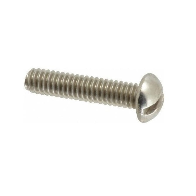 Round Head Screws - 1/4-20 UNC - 6.35mm - 19.1 mm - 304 Stainless Slotted