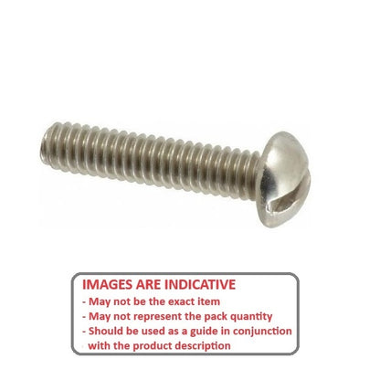 1048637 | SC035C-006-R-SL-S4 (PK-10) --- Round Head Screws - 6-32 UNC - 3.5mm - 6.4 mm - 304 Stainless Slotted Screw