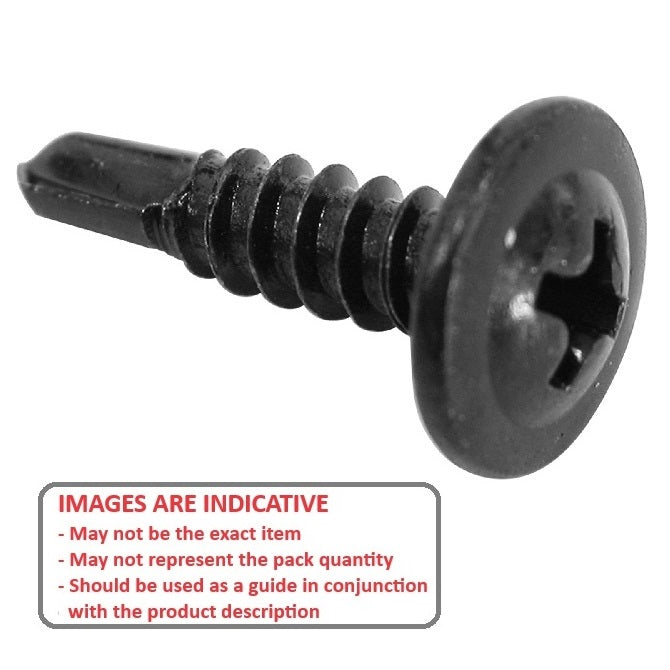 1048821 | SD0350-010-PH-CZ (PK-100) --- Self Drilling Screws - 6-20 - 3.5mm - 9.525 mm - 100 Pan Head - Steel Zinc Plated Screw