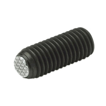 Diamond Knurled Tip Socket Set Screws - M10 - 10x1.5mm - 19.4 mm   - Carbon Steel with Alloy Steel SUJ2 HRC 55 -60 tip