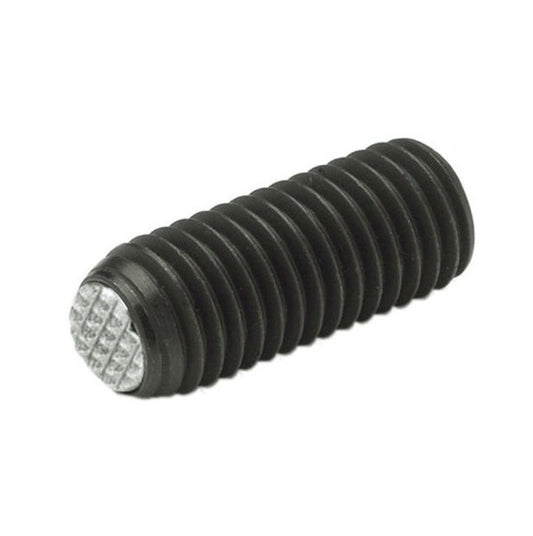 Diamond Knurled Tip Socket Set Screws - M8 - 8x1.25mm - 9.5 mm   - Carbon Steel with Alloy Steel SUJ2 HRC 55 -60 tip