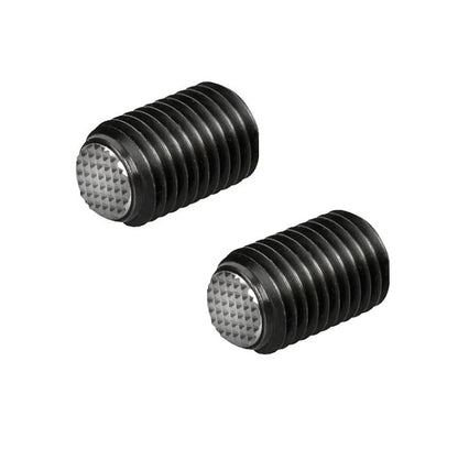 1066576 | SS060M-0196-CS-DKT (Each) --- Diamond Knurled Tip Socket Set Screws - M6 - 6x1mm - 19.6 mm  - Carbon Steel with Alloy Steel SUJ2 HRC 55 -60 tip Screw