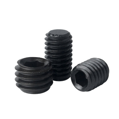 1098327 | SS120M-0250-AS-FT (PK-100) --- Flat Tip DIN913 Socket Set Screws - M12 - 12x1.75mm - 25 mm - Standard Cup Point Alloy Steel - Carbon Steel - Hardened Screw