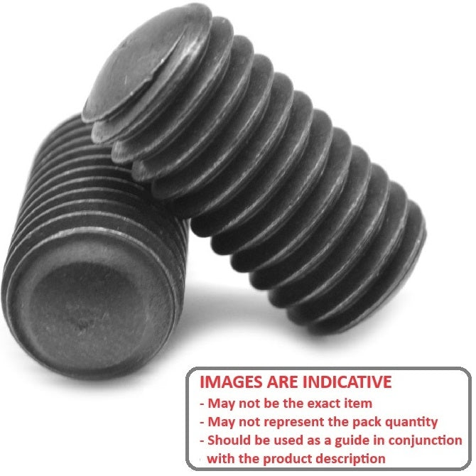 1070586 | SS064C-0095-AS-OT (PK-100) --- Oval Tip Socket Set Screws - 1/4-20 UNC - 6.35mm - 9.5 mm - Oval Tipped - Carbon Steel Screw