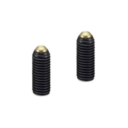 1065101 | SS060M-0108-CS-BR-RB (Each) --- Rolling Ball Tip Socket Set Screws - M6 - 6x1mm - 9.5 mm  - Carbon Steel with Brass tip Screw