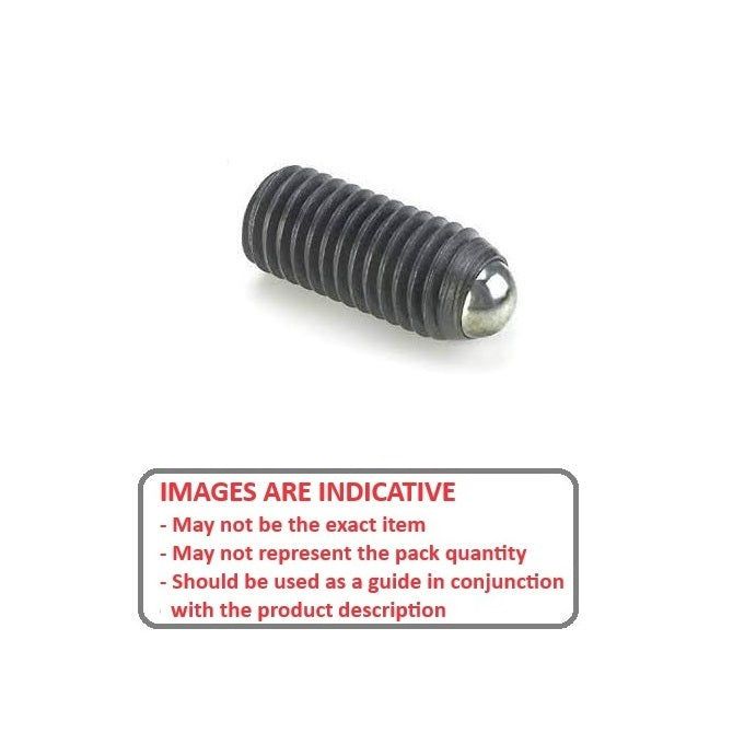 1043964 | SS030M-0102-CS-S440-RB (PK-10) --- Rolling Ball Tip Socket Set Screws - M3 - 3x0.5mm - 9.7 mm  - Carbon Steel with 440C Stainless HRC 50-55 tip Screw