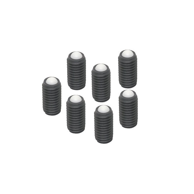 1043965 | SS030M-0102-CS-PO-RB (Each) --- Rolling Ball Tip Socket Set Screws - M3 - 3x0.5mm - 9.7 mm  - Carbon Steel with Polyacetal tip Screw
