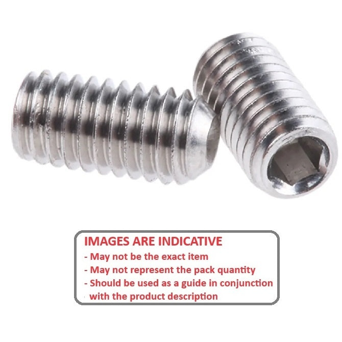 1058780 | SS048F-0381-S4 (PK-50) --- Standard Cup Point Socket Set Screws - 10-32 UNF - 4.76mm - 38.1 mm 304 Stainless Steel DIN916 - Stainless Steel 304 Similar to A2, 18-8 HRB80 Screw