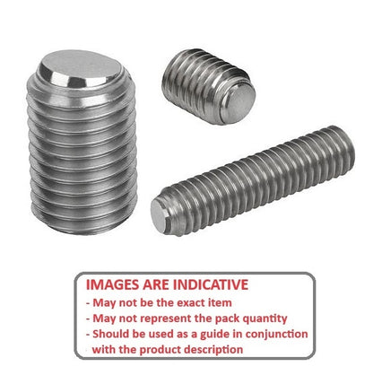 1081523 | SS080M-0294-S4-S440-FB (Each) --- Flat Tip Aligning Socket Set Screws - M8 - 8x1.25mm - 29.4 mm - Aligning Flat Tip - 304 Stainless Steel with 440C Stainless HRC 50-55 tip Screw