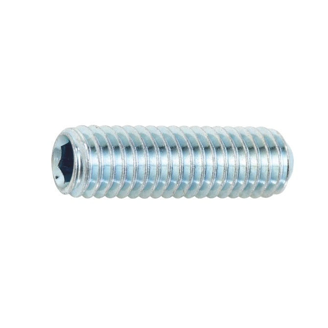 1072428 | SS064C-0254-CZ (PK-50) --- Standard Cup Point Socket Set Screws - 1/4-20 UNC - 6.35mm - 25.4 mm Zinc Plated DIN916 - Carbon Steel Screw