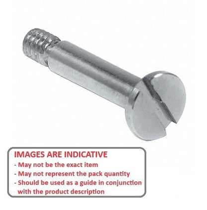 1063555 | SHLD055-002-SLL-C (PK-10) --- Shoulder Screws - 5.5x2 mm - M4x0.7 Slotted Shallow Head - Carbon Steel Screw