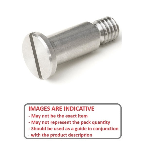 1046150 | SHLD032-003-SLL-S3 (PK-50) --- Shoulder Screws - 3.175x2.5 mm - 4-40 UNC Slotted Shallow Head - Stainless Steel 303/304 Similar to A2, 18-8 HRB80 Screw