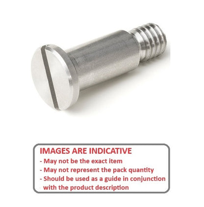 1056378 | SHLD048-005-SL-P-S3 (PK-50) --- Shoulder Screws - 4.762x4.8 mm - 8-32 UNC Slotted - Stainless Steel 303/304 Similar to A2, 18-8 HRB80 Screw
