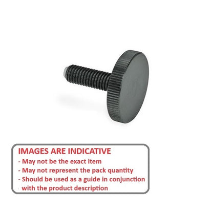 1056958 | THS048C-038-K-CB-FT (Each) --- Thumb Screws - 10-24 UNC - 4.76mm - 38.1 - - Flat Tip - Steel 12L14 Screw