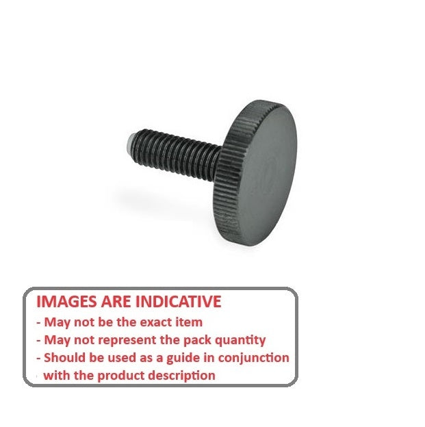 1087168 | THS095C-064-K-CB-FT (Each) --- Thumb Screws - 3/8-16 UNC - 9.53mm - 63.5 - - Flat Tip - Steel 12L14 Screw