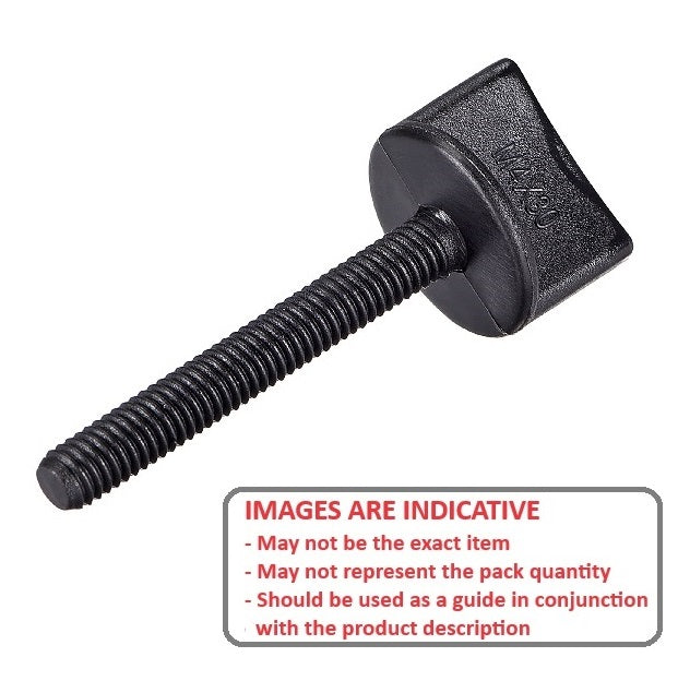 1103330 | THS127C-038-H-CB (Each) --- Thumb Screws - 1/2-13 UNC - 12.7mm - 38.1x69.85 mm Half Turn - Steel Screw