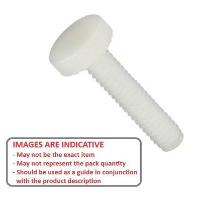 1072057 | THS064C-019-K-NY (Each) --- Thumb Screws - 1/4-20 UNC - 6.35mm - 19.05x23.81 mm Knurled - NYLATRON GS PA66 + MoS2 Screw