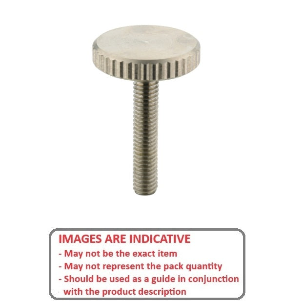 1081609 | THS080M-030-K-3 (PK-4) --- Thumb Screws - M8 - 8x1.25mm - 30x36 mm Knurled - Stainless Steel 303/304 Similar to A2, 18-8 HRB80 Screw