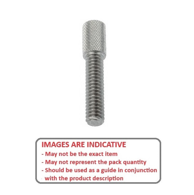 1054331 | THS042C-013-K-3-P (Each) --- Thumb Screws - 8-32 UNC - 4.17mm - 12.7x22.23 mm Knurled - Stainless Steel 303/304 Similar to A2, 18-8 HRB80 Screw