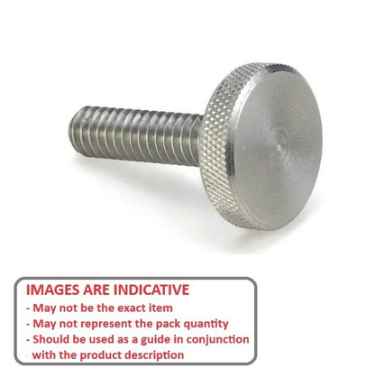 1071824 | THS064C-016-K-3-N (Each) --- Thumb Screws - 1/4-20 UNC - 6.35mm - 15.88x23.81 mm Knurled - Stainless Steel 303/304 Similar to A2, 18-8 HRB80 Screw